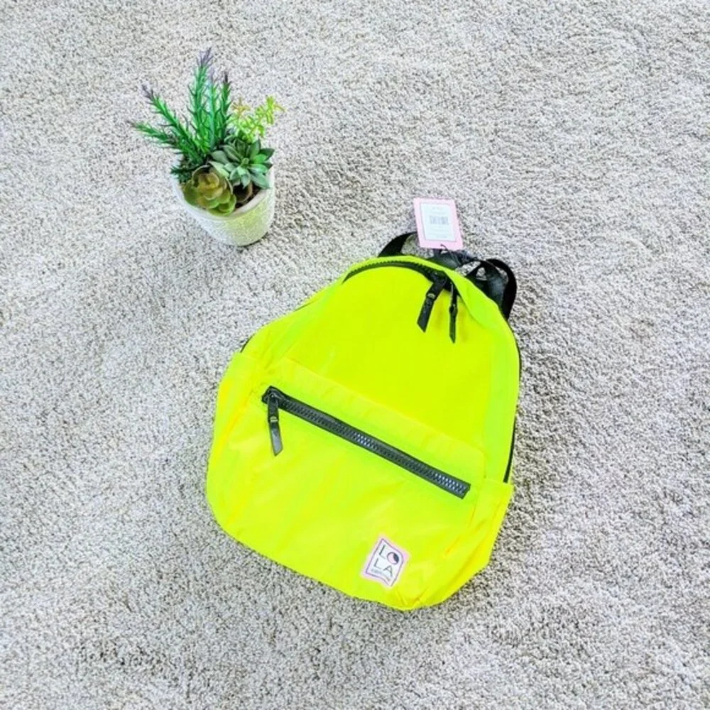 NWT Neon Yellow Lola Starchild Nylon Backpack